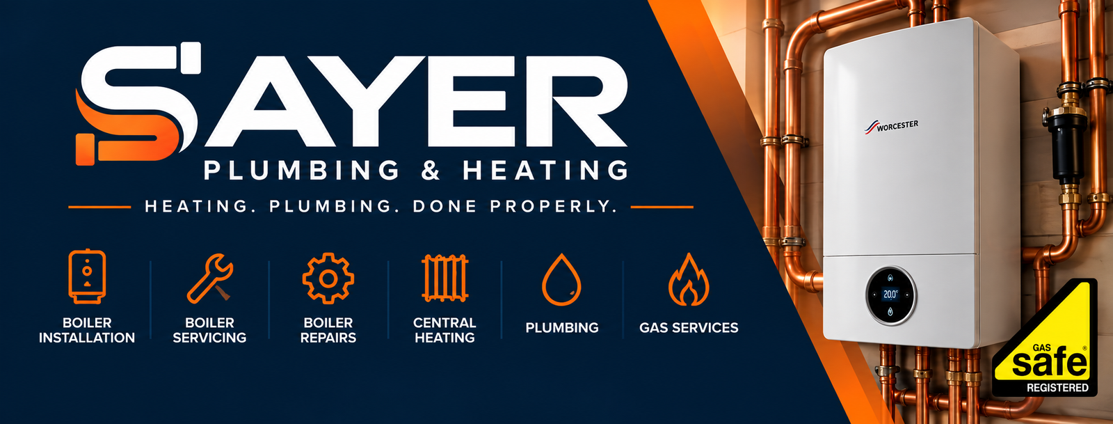 Sayer Plumbing and Heating brand